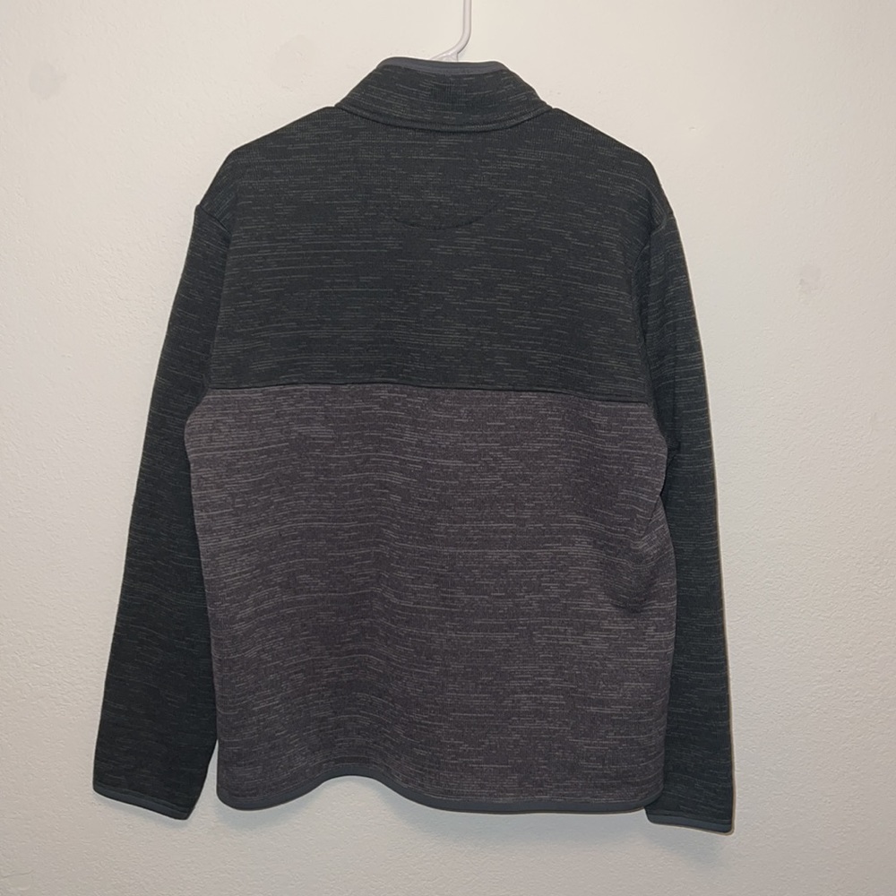 LIKE NEW - UNTUCKit mens army green/grey quarter zip sweatshirt - Picture 4 of 4